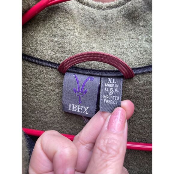 Vintage IBEX XL Men’s Green 100%  New Wool Thick Zip Jacket made in USA - Picture 5 of 15